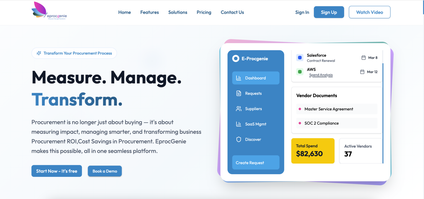 eProcGenie - Procurement Platform preview